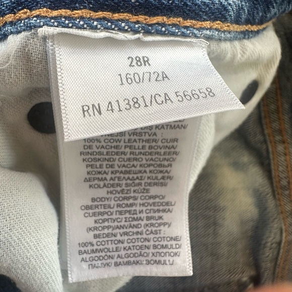 Polo Ralph Lauren Bleached Effect “The Avery Boyfriend” Cropped Jeans Size 28 - Picture 9 of 9